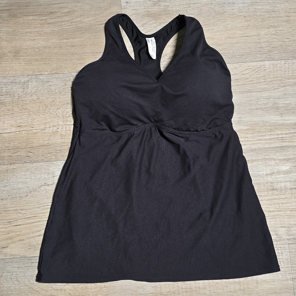 Flexees Black Racerback Top Size XL